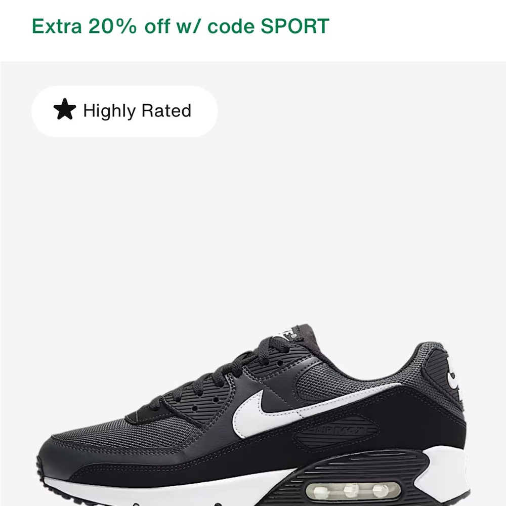 Nike Air Max Black and White Sneakers